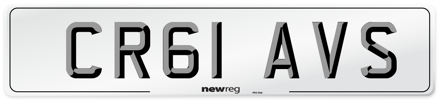 CR61 AVS Number Plate from New Reg